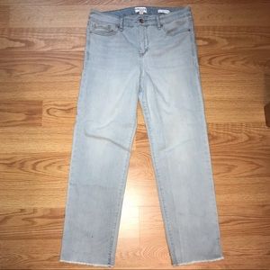Light wash straight leg jeans